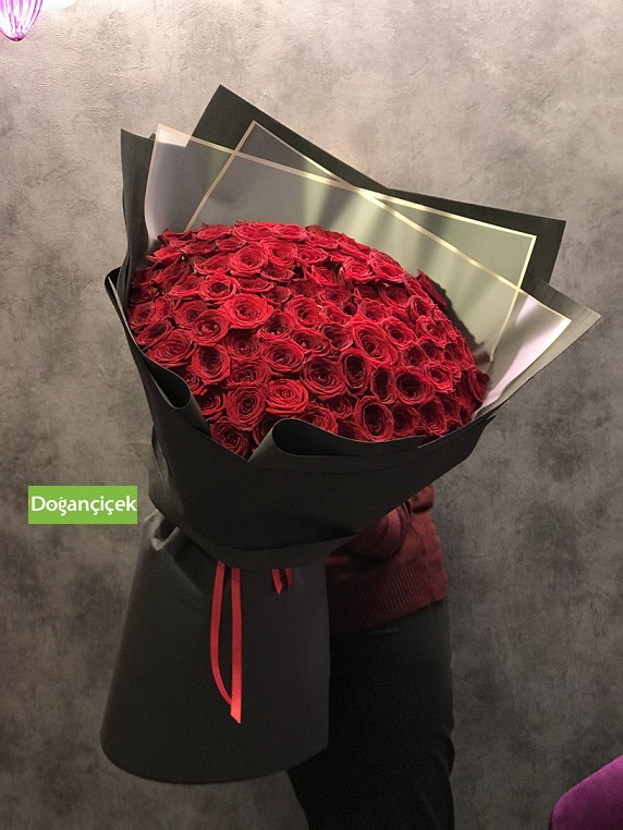 100 Krmz Elit Buket